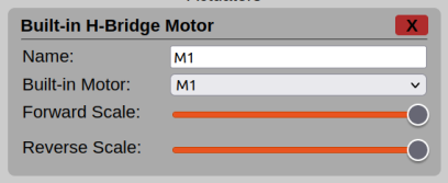 The Built-In H-Bridge Motor IO Unit UI